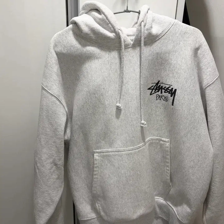 [BUNJANG] Stussy PARIS Hoodie Gray (M) / 스투시 PARIS 후드티 GRAY