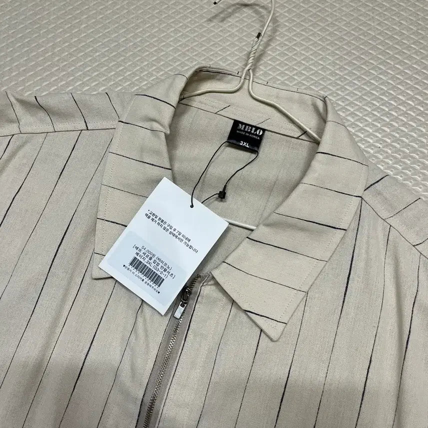 [BUNJANG] Bymono Zip-up Short Sleeve Shirt (3XL) / (땡처리)바이모노 집업 반팔셔츠(3XL)