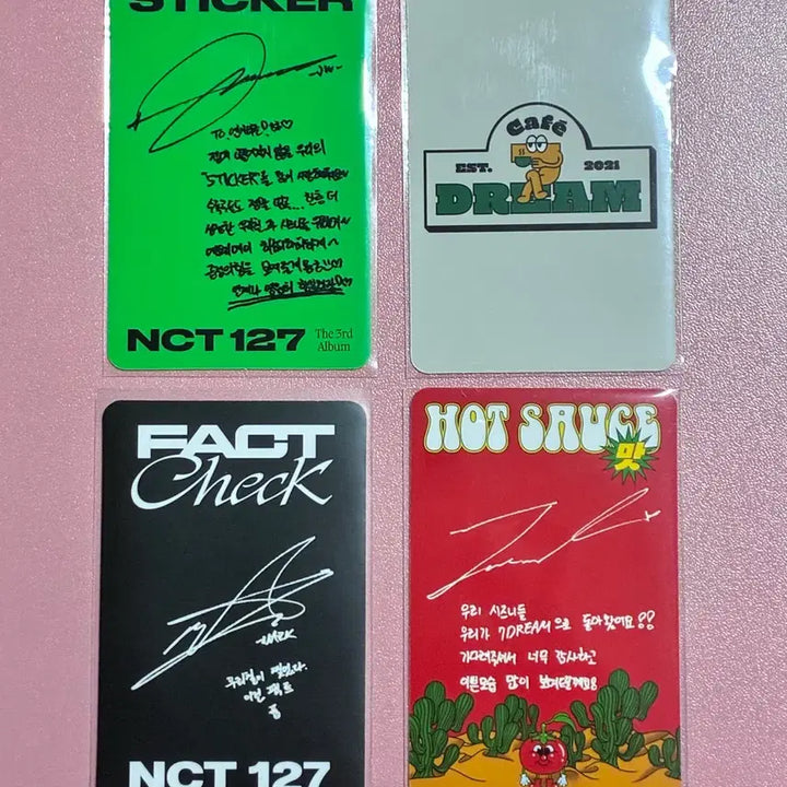 [BUNJANG] NCT 127/Dream Group Photocard Bundle Set / [공식/4종일괄]NCT포카 127포토카드 / 제노 재민 마크 정우