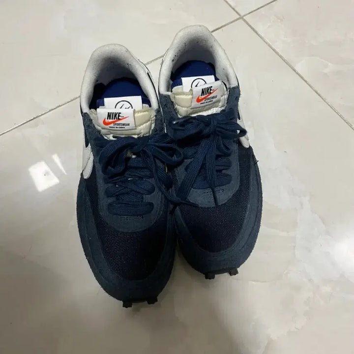 [BUNJANG] Nike Sacai Fragment LDWaffle Navy Sneakers / 나이키 사카이 프라그먼트 LD와플 네이비 245