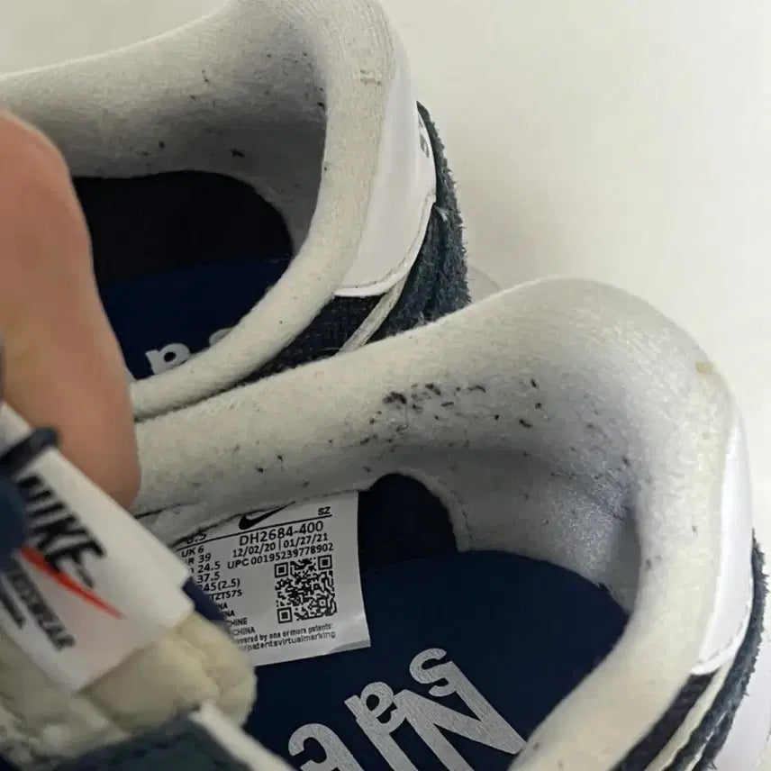 [BUNJANG] Nike Sacai Fragment LDWaffle Navy Sneakers / 나이키 사카이 프라그먼트 LD와플 네이비 245