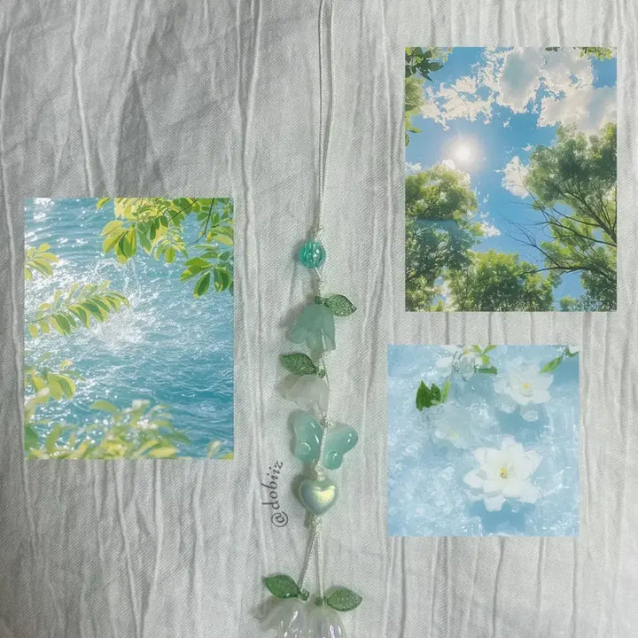 [BUNJANG] Handmade Sky Butterfly Charm / 하늘 나비 키링