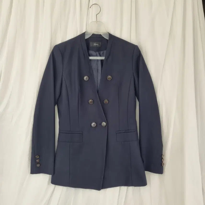 [BUNJANG] Roem Navy Collarless Jacket / Roem 네이비 노카라자켓 55