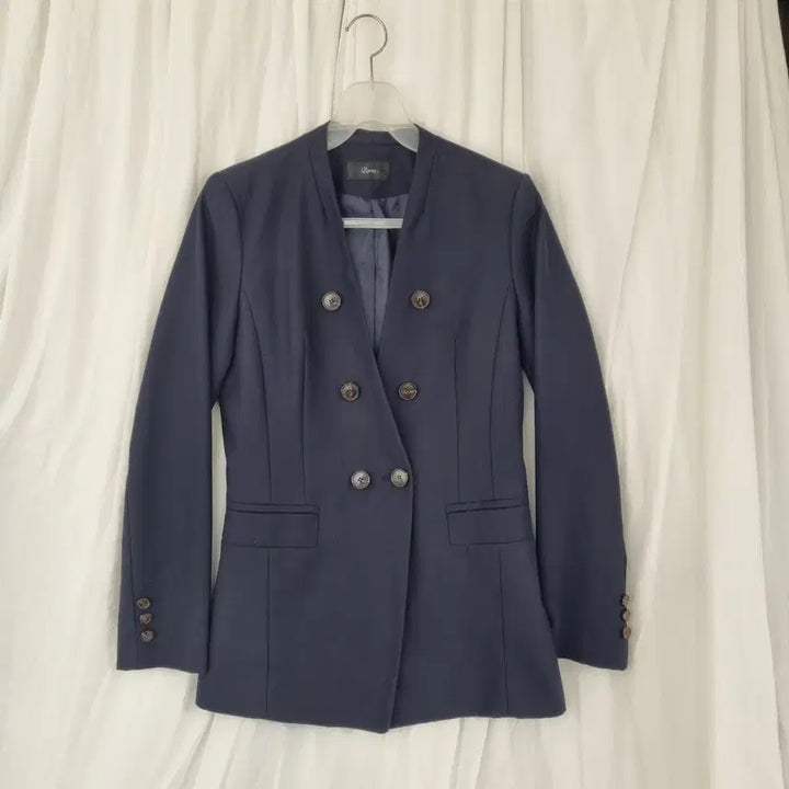 [BUNJANG] Roem Navy Collarless Jacket / Roem 네이비 노카라자켓 55