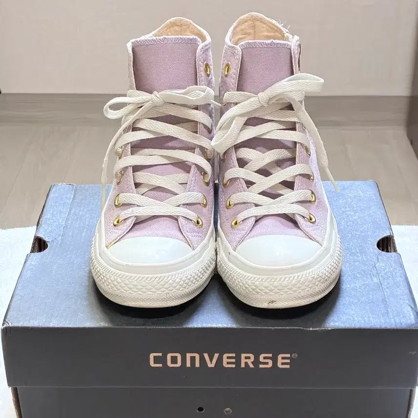[BUNJANG] Converse Japan Exclusive Heart Patch Zipper High Lilac Sneakers / [일본한정] 컨버스 하이 라일락 230 하트패치 지퍼 (5SC304)