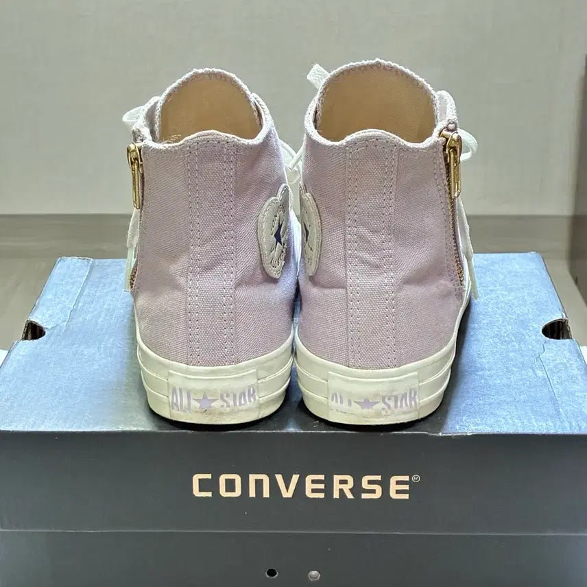 [BUNJANG] Converse Japan Exclusive Heart Patch Zipper High Lilac Sneakers / [일본한정] 컨버스 하이 라일락 230 하트패치 지퍼 (5SC304)