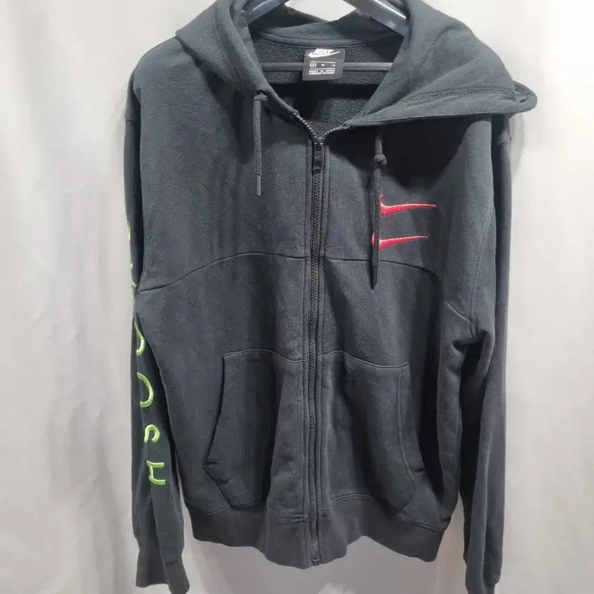 [BUNJANG] Nike Swoosh Hoodie Zip-up Black M / 나이키 스우시 후드집업 블랙 m
