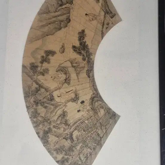 [BUNJANG] Late Joseon Dynasty Painting Fan / 조선말기 고화그림 부채모양