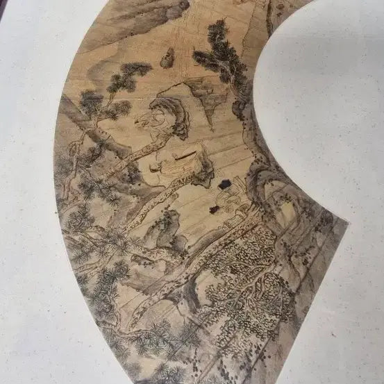 [BUNJANG] Late Joseon Dynasty Painting Fan / 조선말기 고화그림 부채모양