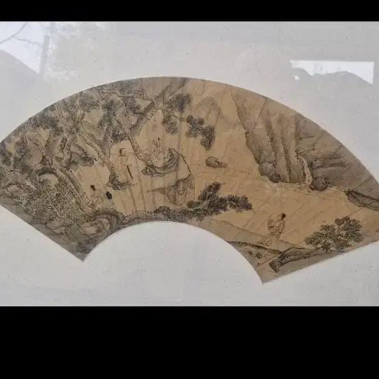 [BUNJANG] Late Joseon Dynasty Painting Fan / 조선말기 고화그림 부채모양