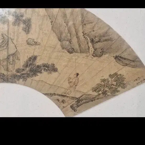 [BUNJANG] Late Joseon Dynasty Painting Fan / 조선말기 고화그림 부채모양