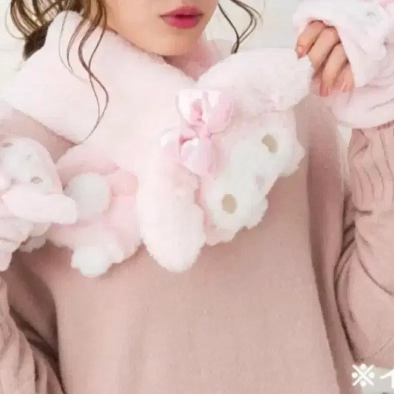 [BUNJANG] Sanrio My Melody Gloves and Muffler Set / 산리오 마이멜로디 장갑 목도리 머플러 세트 일괄 양산형지뢰계양지뢰