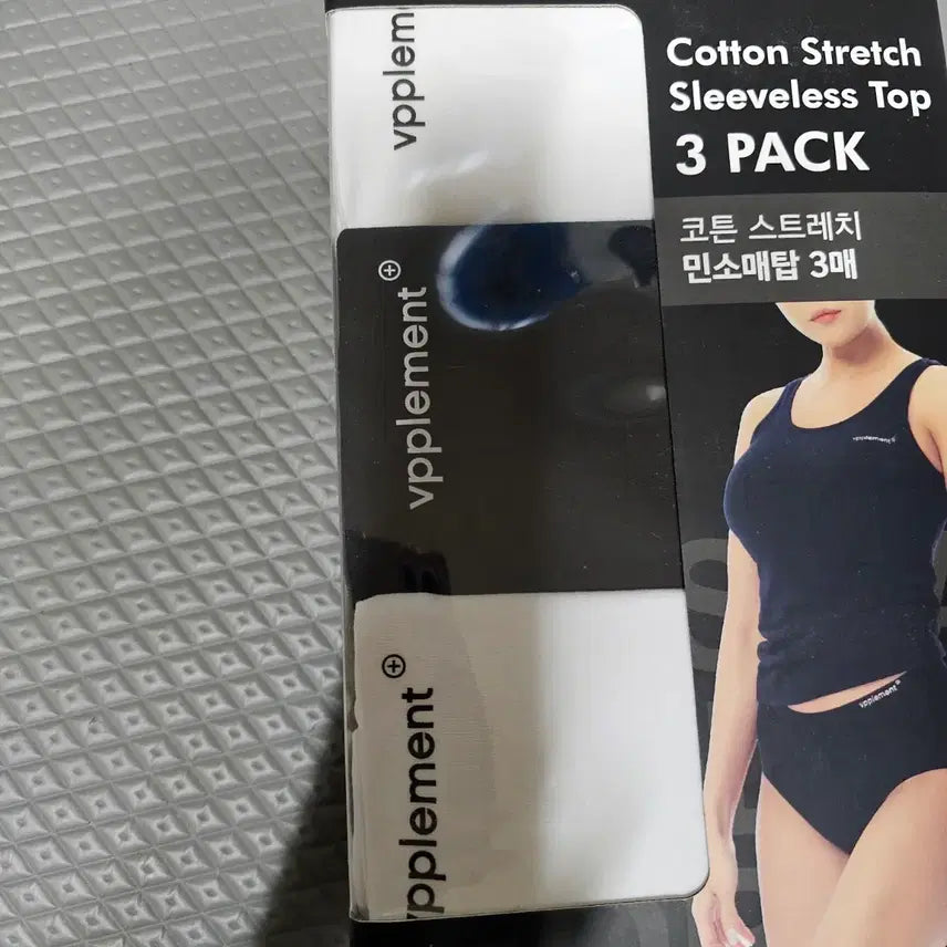 [BUNJANG] B-PLMENT Cotton Stretch Sleeveless Top (3-Pack) / 브플먼트 코튼 스트레치 민소매탑 M (3매). 브플먼트 여성 탑