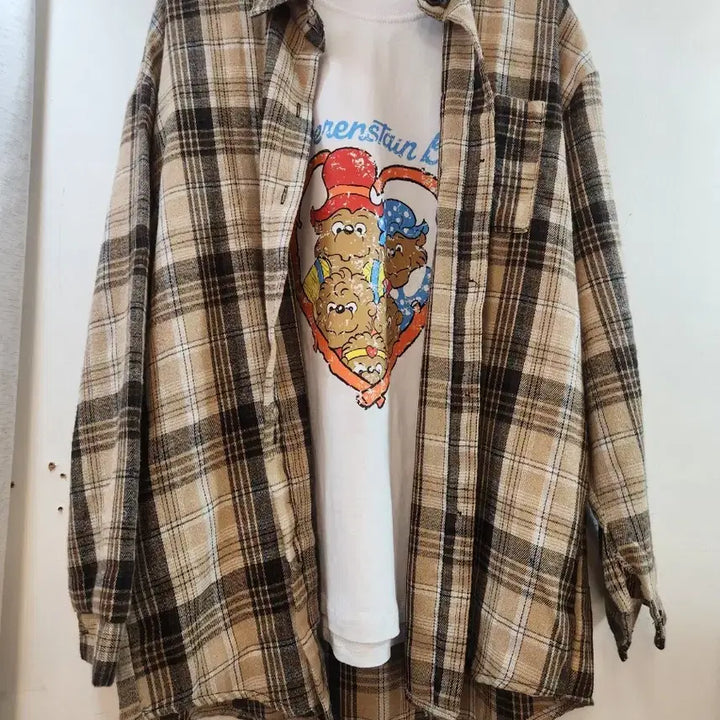 [BUNJANG] Checked Button-Down Shirt / 체크남방셔츠 (새상품)
