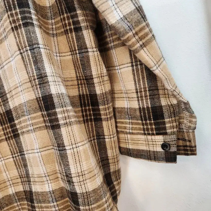 [BUNJANG] Checked Button-Down Shirt / 체크남방셔츠 (새상품)
