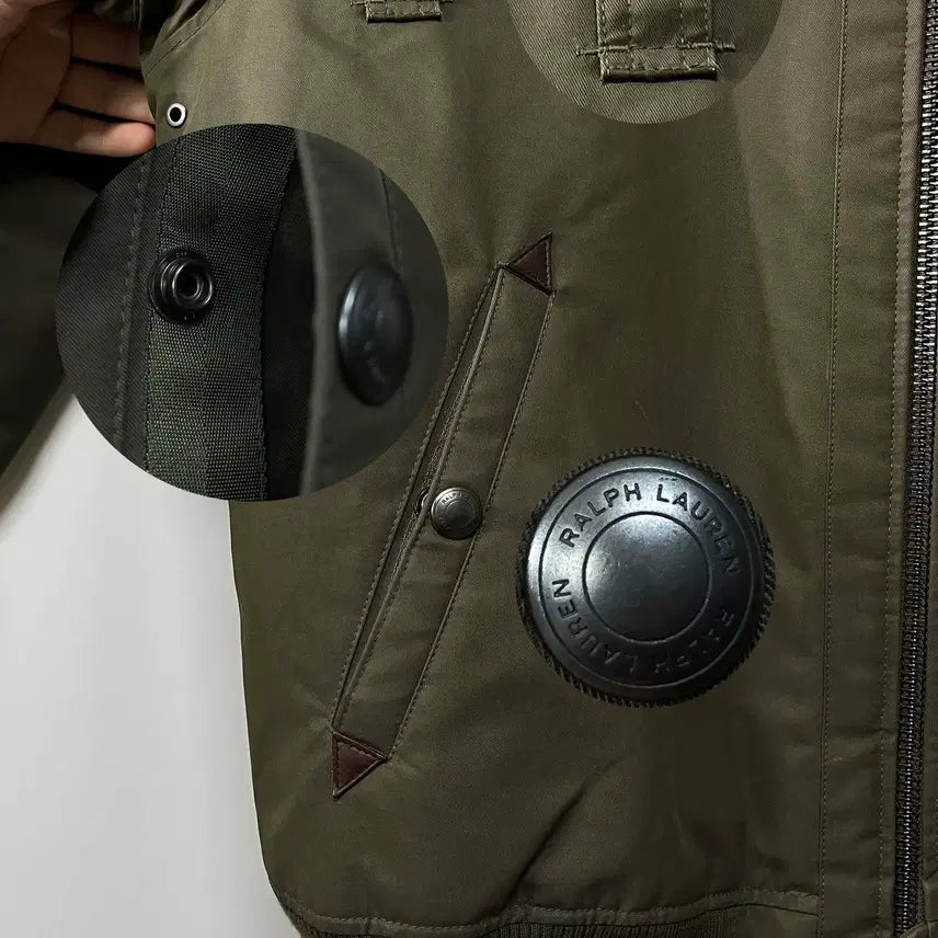 [BUNJANG] Polo Ralph Lauren B-15 Lambskin Shearling Waxed Down Flight Bomber Jacket / 폴로 랄프로렌 b-15 램스킨 시어링 왁스드 다운 플라이트 봄버자켓