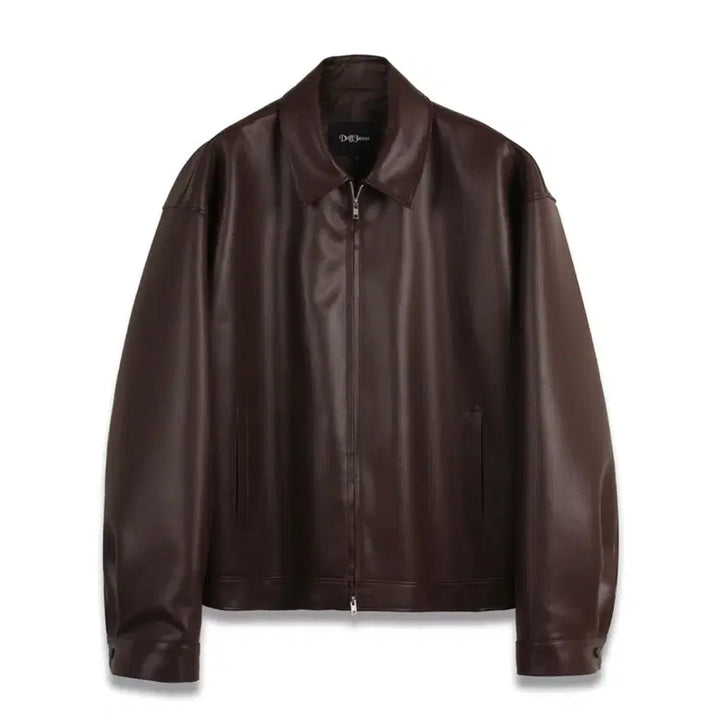 [BUNJANG] Dope Jason Vegan Leather Single Jacket (XL) Brown / 도프제이슨 비건레더 싱글 자켓 (XL) 브라운