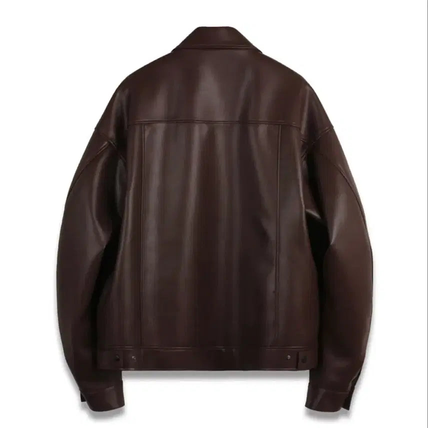 [BUNJANG] Dope Jason Vegan Leather Single Jacket (XL) Brown / 도프제이슨 비건레더 싱글 자켓 (XL) 브라운