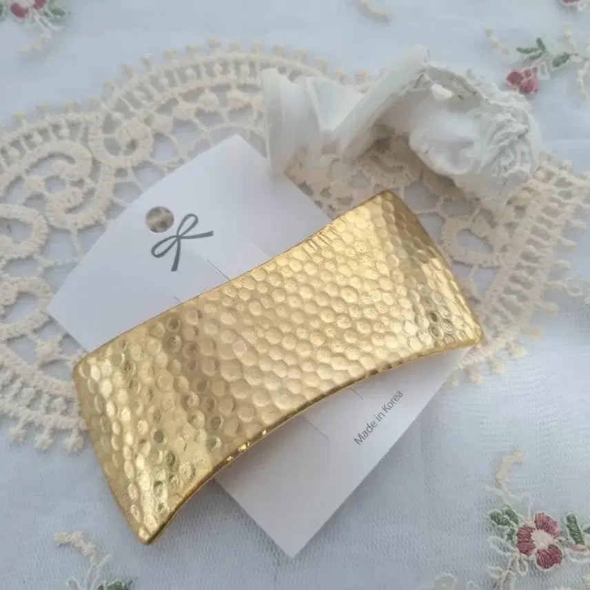 [BUNJANG] Gold Hair Clip / 골드 헤어 클립 자동핀(새상품)