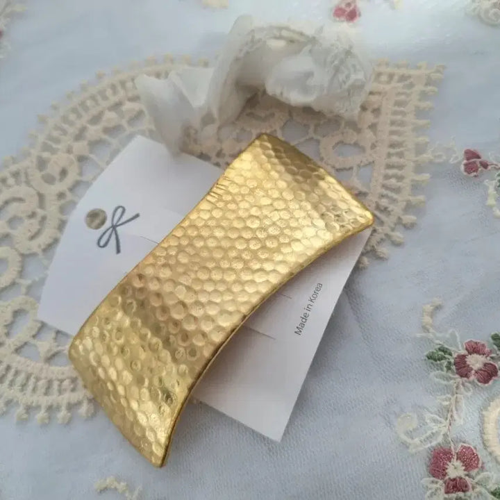 [BUNJANG] Gold Hair Clip / 골드 헤어 클립 자동핀(새상품)