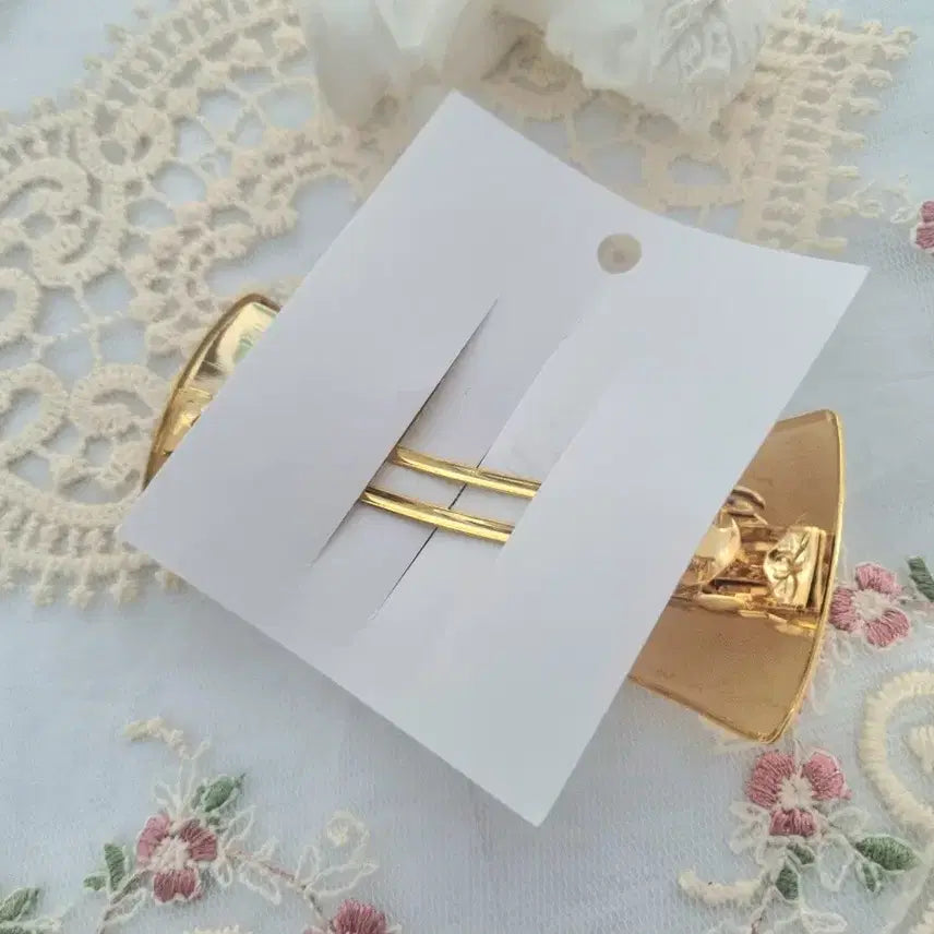 [BUNJANG] Gold Hair Clip / 골드 헤어 클립 자동핀(새상품)
