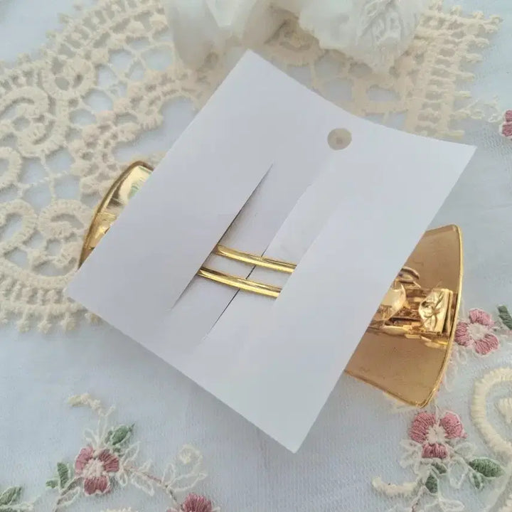 [BUNJANG] Gold Hair Clip / 골드 헤어 클립 자동핀(새상품)