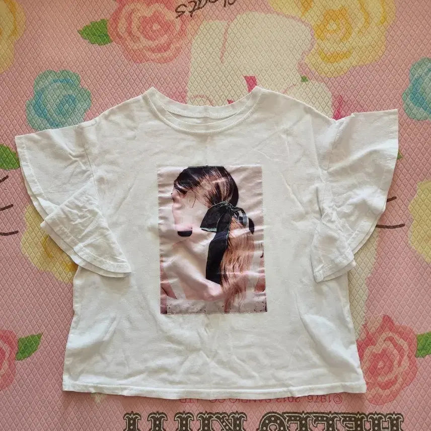 [BUNJANG] Graphic Print Short Sleeve T-Shirt - White / 프린팅 반팔 티셔츠 화이트