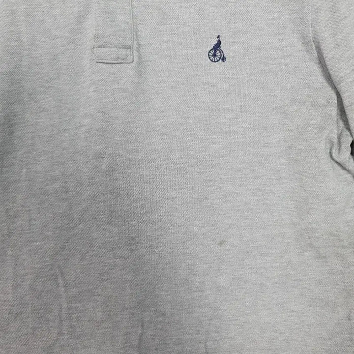 [BUNJANG] Beanpole Gray Long-Sleeve Polo Shirt / 빈폴 105 그레이 긴팔 폴로티셔츠ㅡ0140