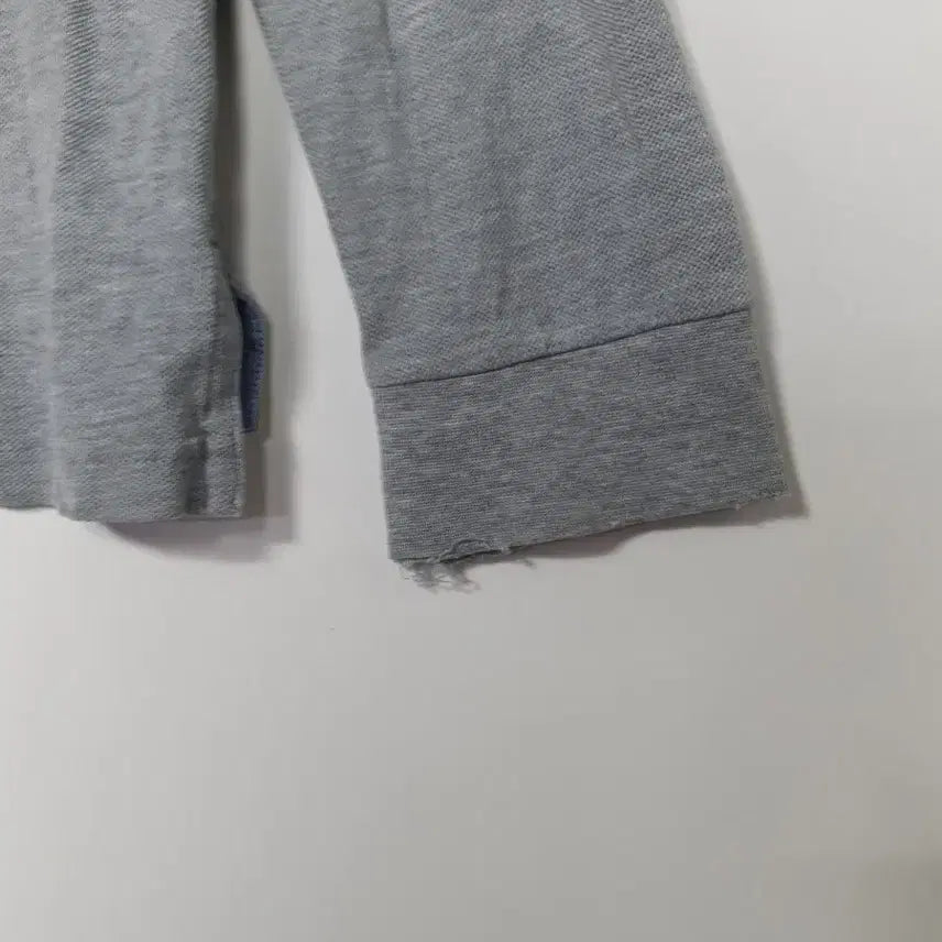 [BUNJANG] Beanpole Gray Long-Sleeve Polo Shirt / 빈폴 105 그레이 긴팔 폴로티셔츠ㅡ0140