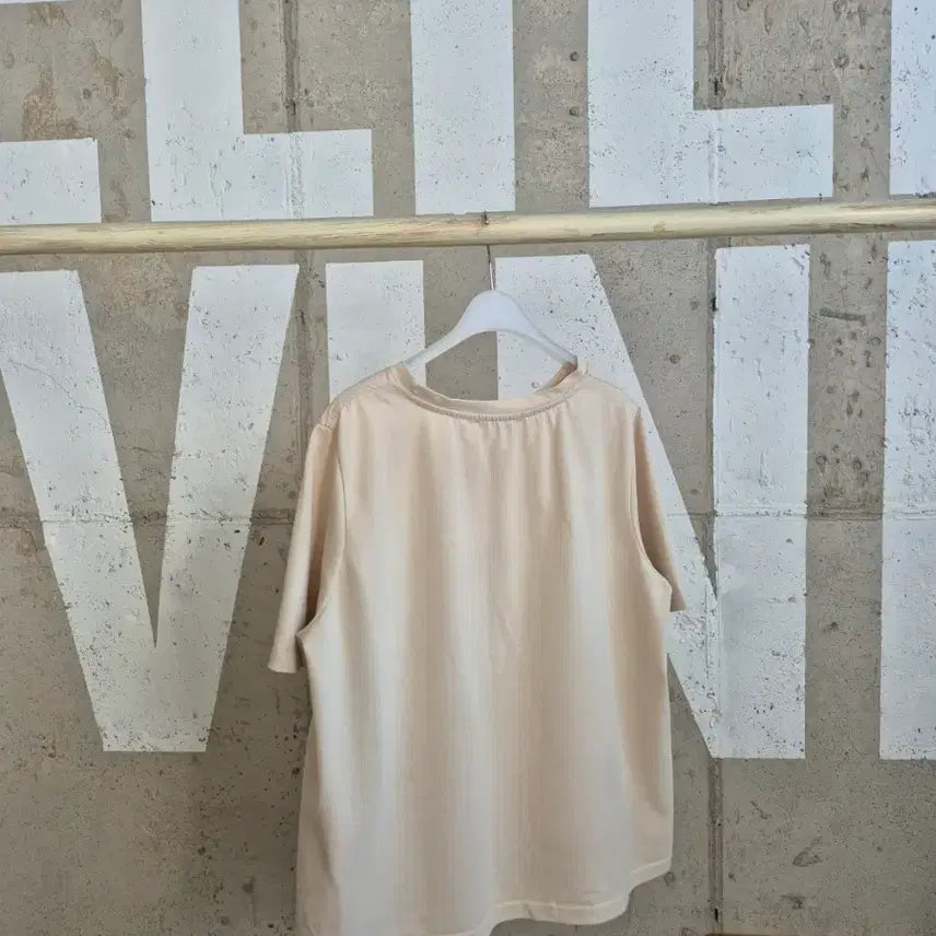 [BUNJANG] Color-Blocked Crinkled Round Neck T-Shirt / 바스락배색 라운드 반팔티셔츠(MT6