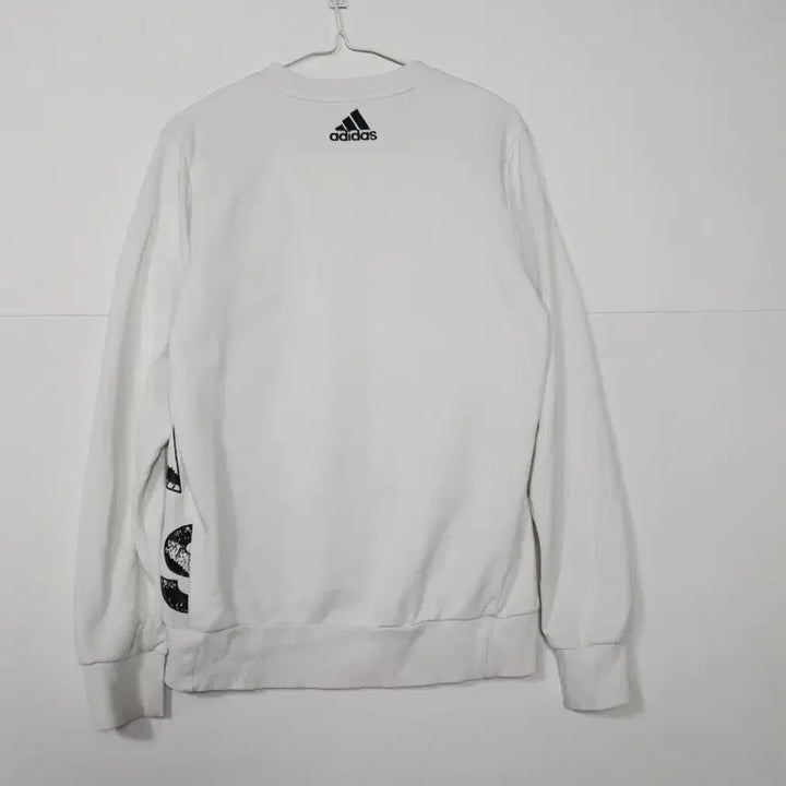 [BUNJANG] Adidas White Big Logo Sweatshirt / 아디다스 흰색 빅로고 맨투맨 티셔츠ㅡ0136