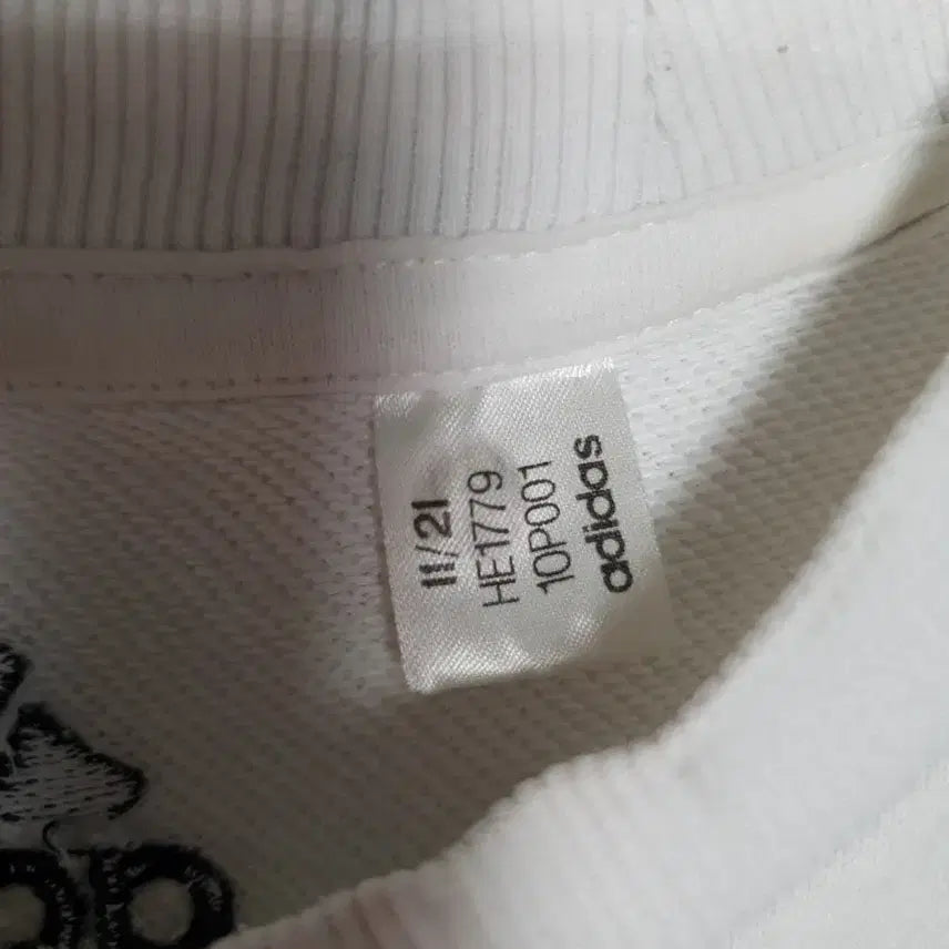 [BUNJANG] Adidas White Big Logo Sweatshirt / 아디다스 흰색 빅로고 맨투맨 티셔츠ㅡ0136