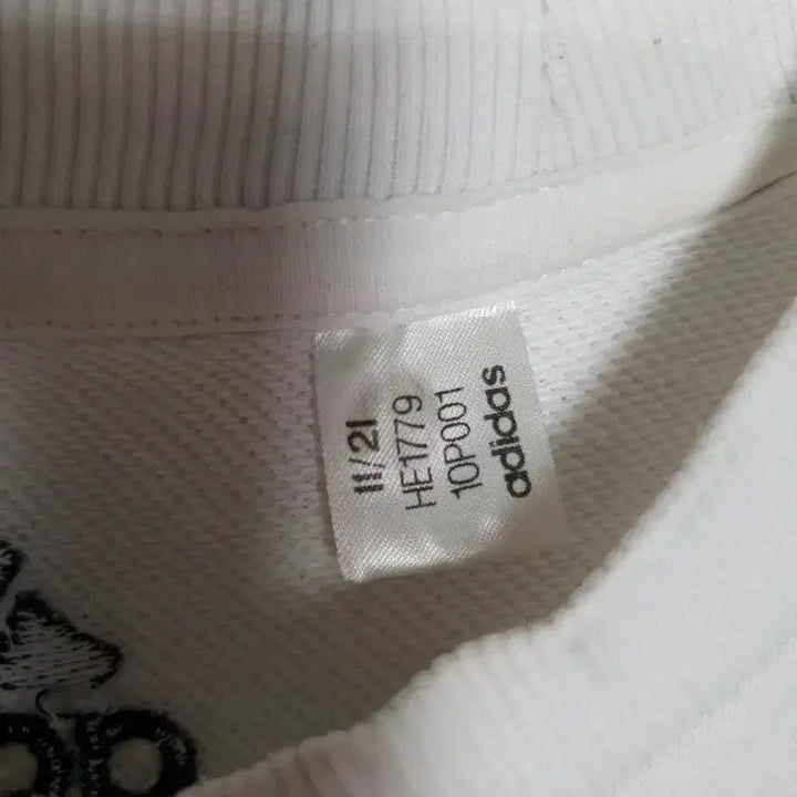 [BUNJANG] Adidas White Big Logo Sweatshirt / 아디다스 흰색 빅로고 맨투맨 티셔츠ㅡ0136