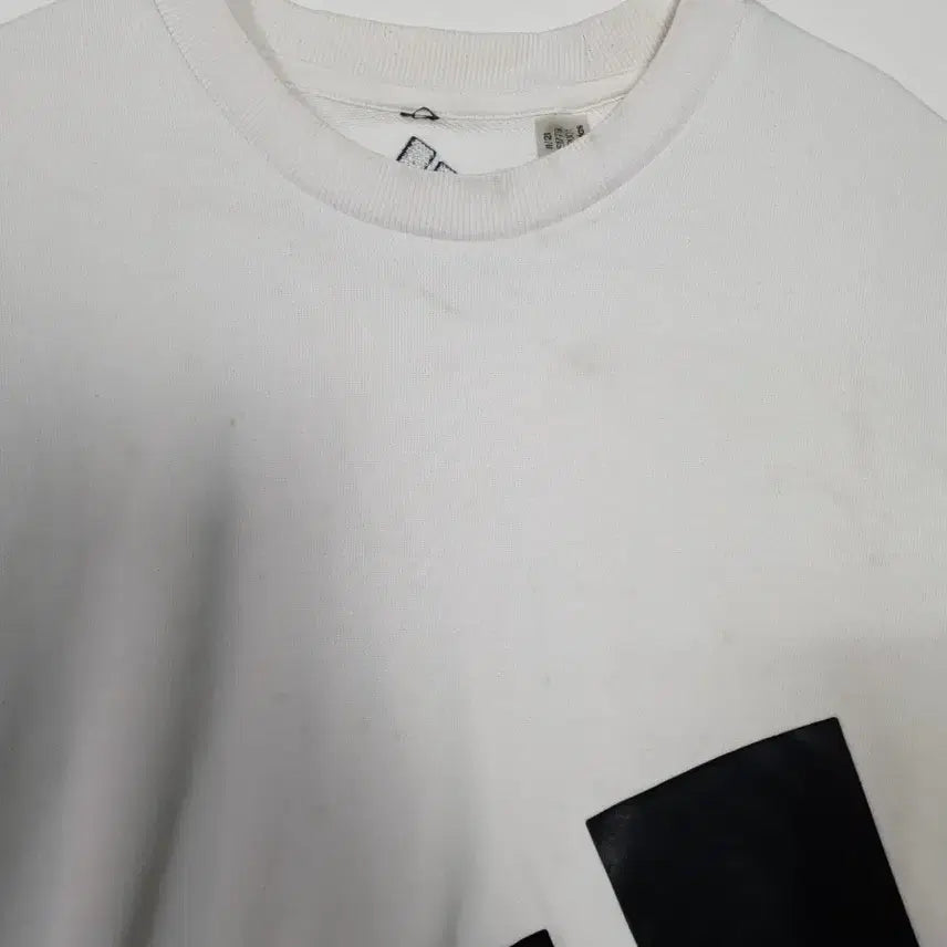 [BUNJANG] Adidas White Big Logo Sweatshirt / 아디다스 흰색 빅로고 맨투맨 티셔츠ㅡ0136