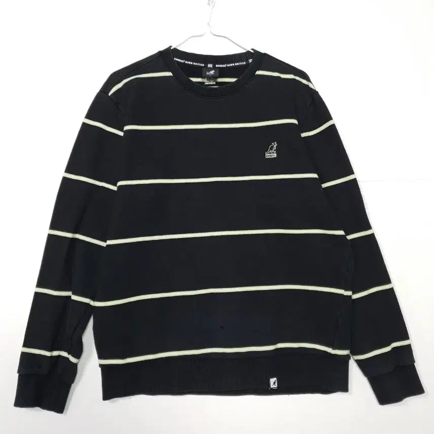 [SOLD OUT] 캉골 스트라이프 맨투맨 블랙ㅡ0134