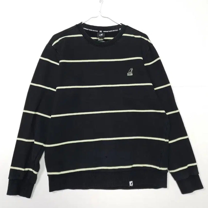 [SOLD OUT] 캉골 스트라이프 맨투맨 블랙ㅡ0134