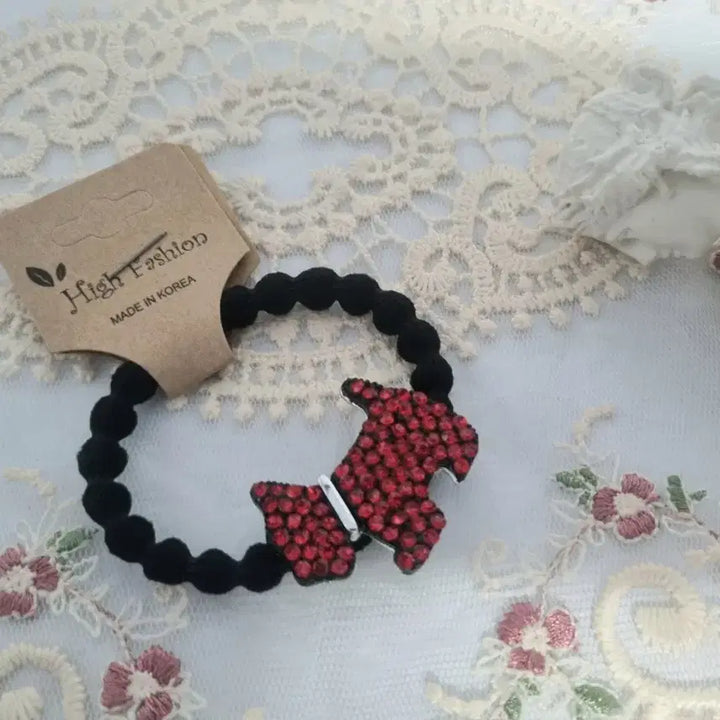 [BUNJANG] Dog Cubic Hair Tie (New) / 강아지 큐빅 머리끈(새상품)