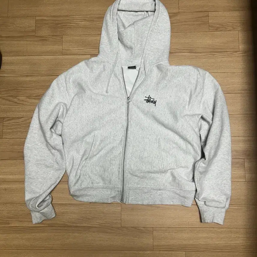 [BUNJANG] Stussy Basic Hoodie Zip-up Ash Heather XL / 스투시 베이직 후드집업 애쉬 헤더 XL 팝니다