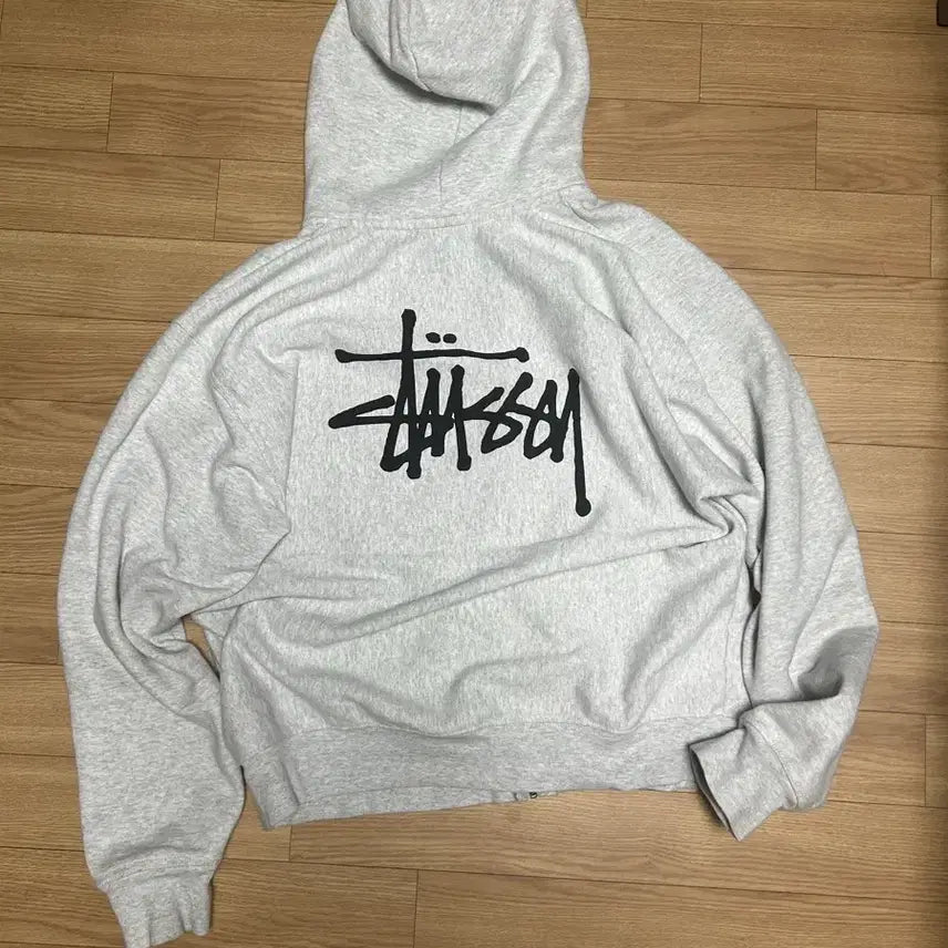 [BUNJANG] Stussy Basic Hoodie Zip-up Ash Heather XL / 스투시 베이직 후드집업 애쉬 헤더 XL 팝니다