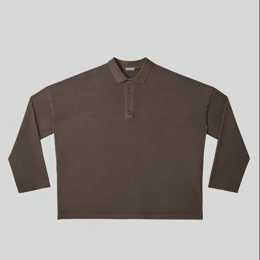 [BUNJANG] RECTO Oversized Garment Cotton Pique Polo Shirt Khaki Brown / 렉토 25SS 오버사이즈 가먼트 코튼 피케 카라 티셔츠 카키 브라운