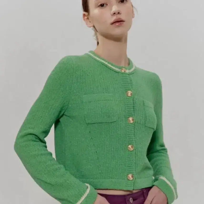 [BUNJANG] WEHOURS Cotton Blend Boucle Cardigan - Black / WEHOURS 코튼 블렌드 부클 가디건 - 블랙