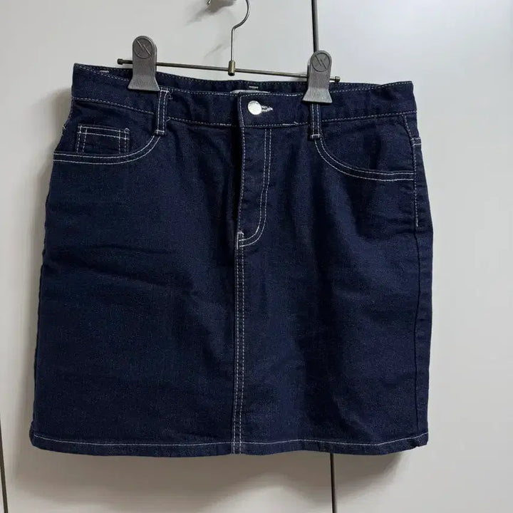 [BUNJANG] Denim Mini Skirt - L Size / 데님 미니스커트 L 빅사이즈