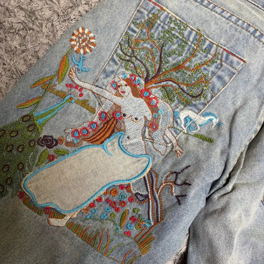[BUNJANG] Bootcut Denim Pants / 데미지 워싱 부츠컷 데님 팬츠