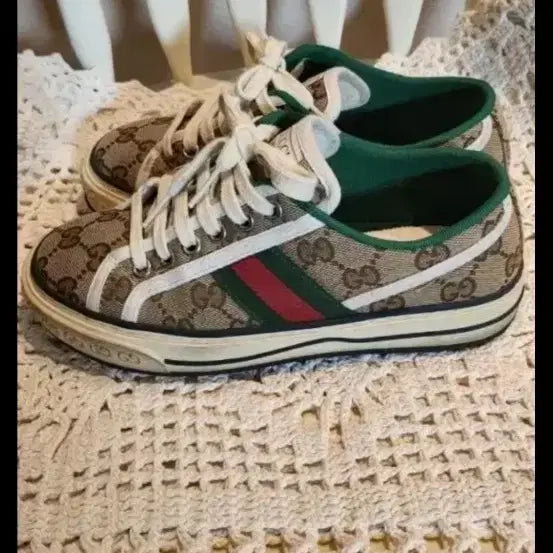 [BUNJANG] Gucci Tennis 1977 GG Canvas Beige Sneakers / 100%정품,최상급)구찌 테니스 1977 GG 캔버스 베이지 스니커즈