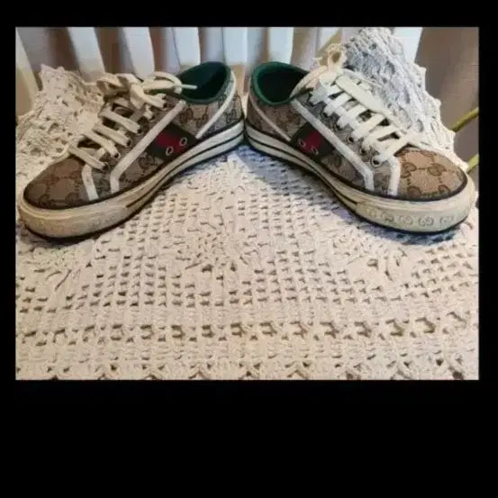 [BUNJANG] Gucci Tennis 1977 GG Canvas Beige Sneakers / 100%정품,최상급)구찌 테니스 1977 GG 캔버스 베이지 스니커즈