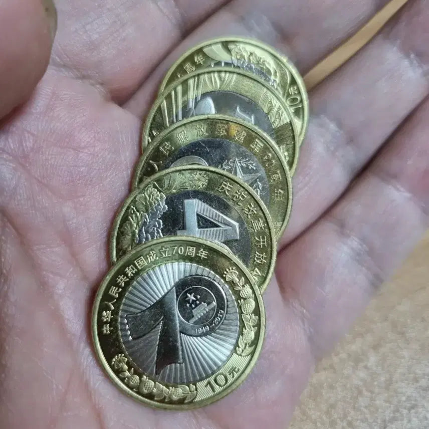 [BUNJANG] China Commemorative Coin Set (10 Yuan, 5 Pieces) / 중국 기념 주화 10위안 5개 세트