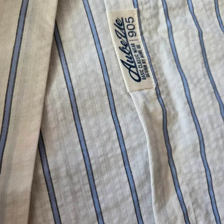 [BUNJANG] Aube Ue Striped Cotton Shirt / Aube Ue 스트라이프 셔츠
