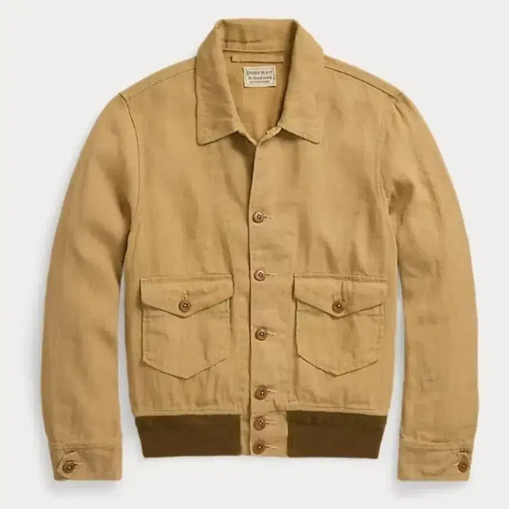 [BUNJANG] RRL Linen Cotton Canvas Flight Jacket XL / 더블알엘 린넨 코튼 캔버스 플라이트 자켓  XL  RRL