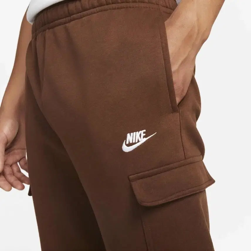 [BUNJANG] Nike NSW Club Fleece Cargo Jogger Pants - Brown / 나이키 nsw 클럽 플리스 카고 조거팬츠 브라운