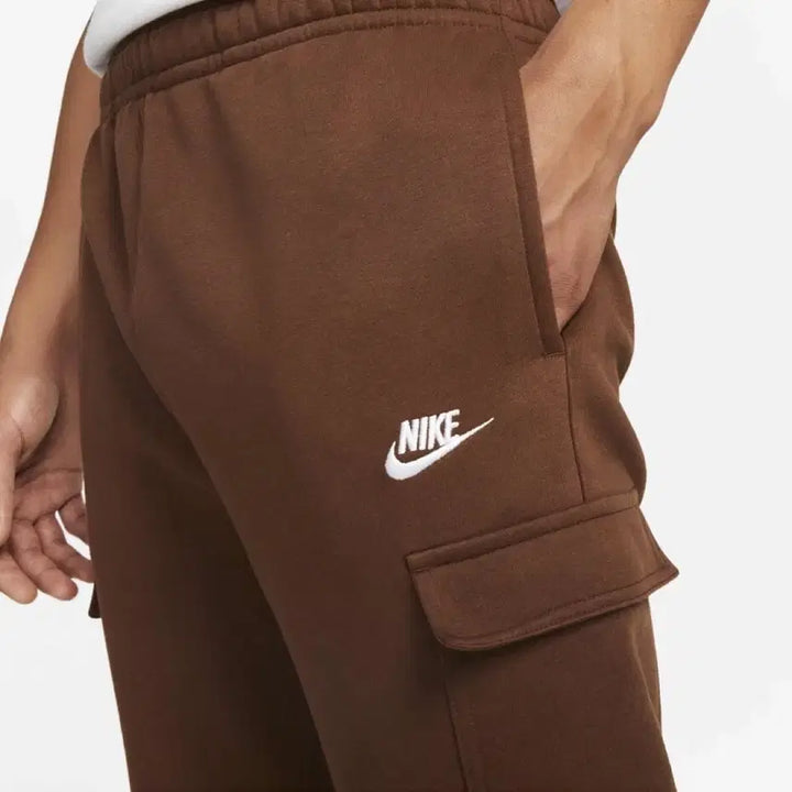 [BUNJANG] Nike NSW Club Fleece Cargo Jogger Pants - Brown / 나이키 nsw 클럽 플리스 카고 조거팬츠 브라운